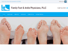 Tablet Screenshot of familyfootanklephysicians.com